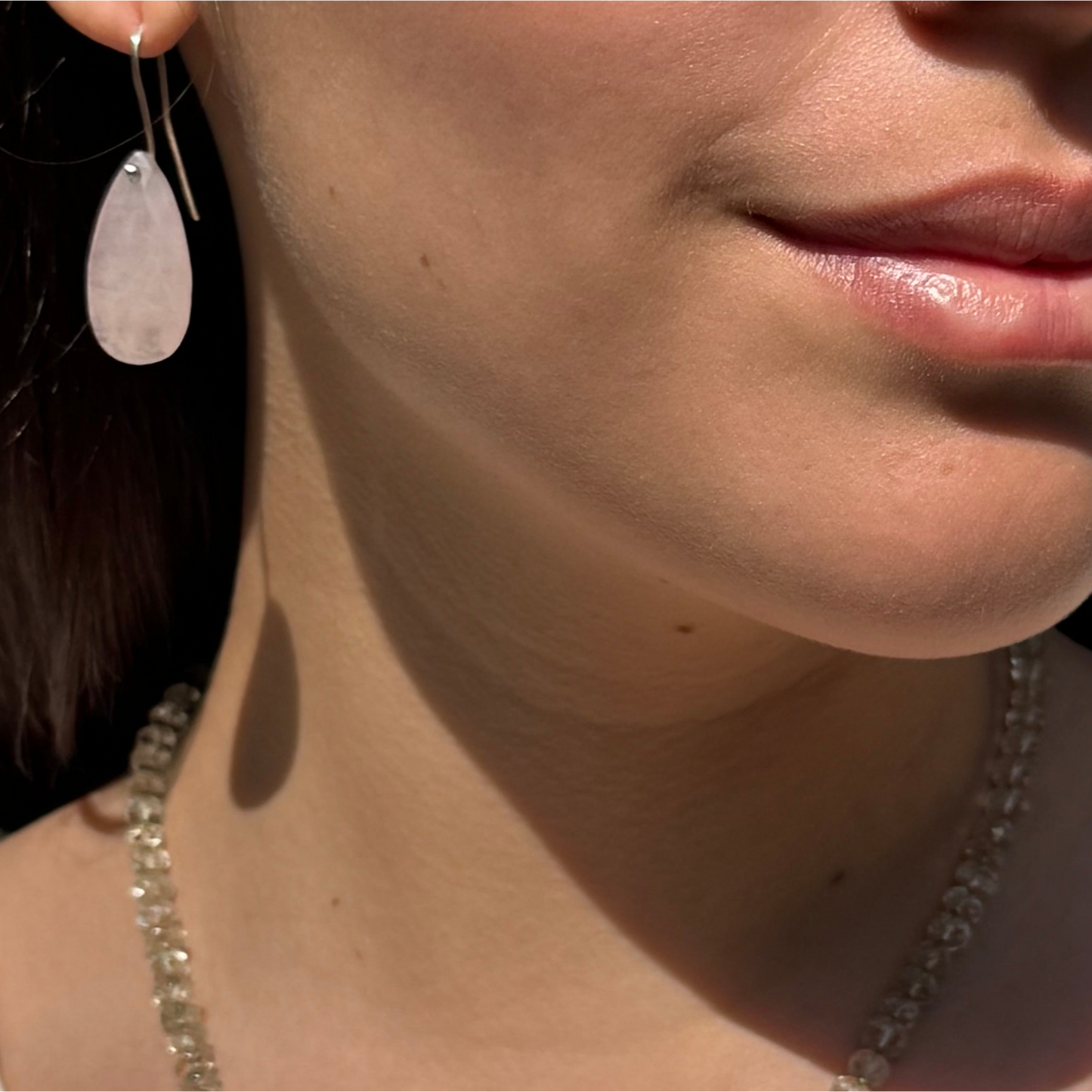 Aros Mary Cuarzo Rosa
