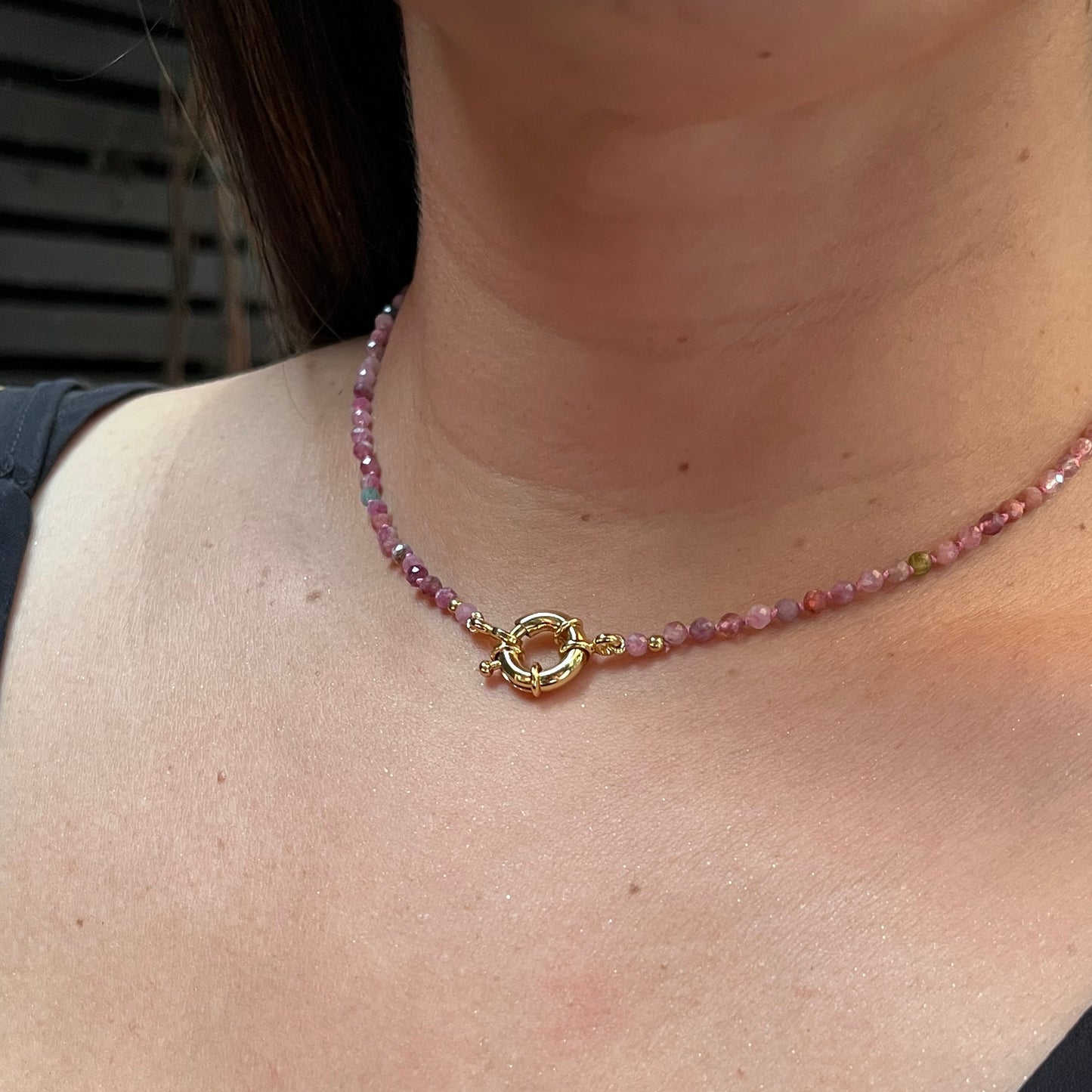 Collar "Tamara" Turmalina Rosa