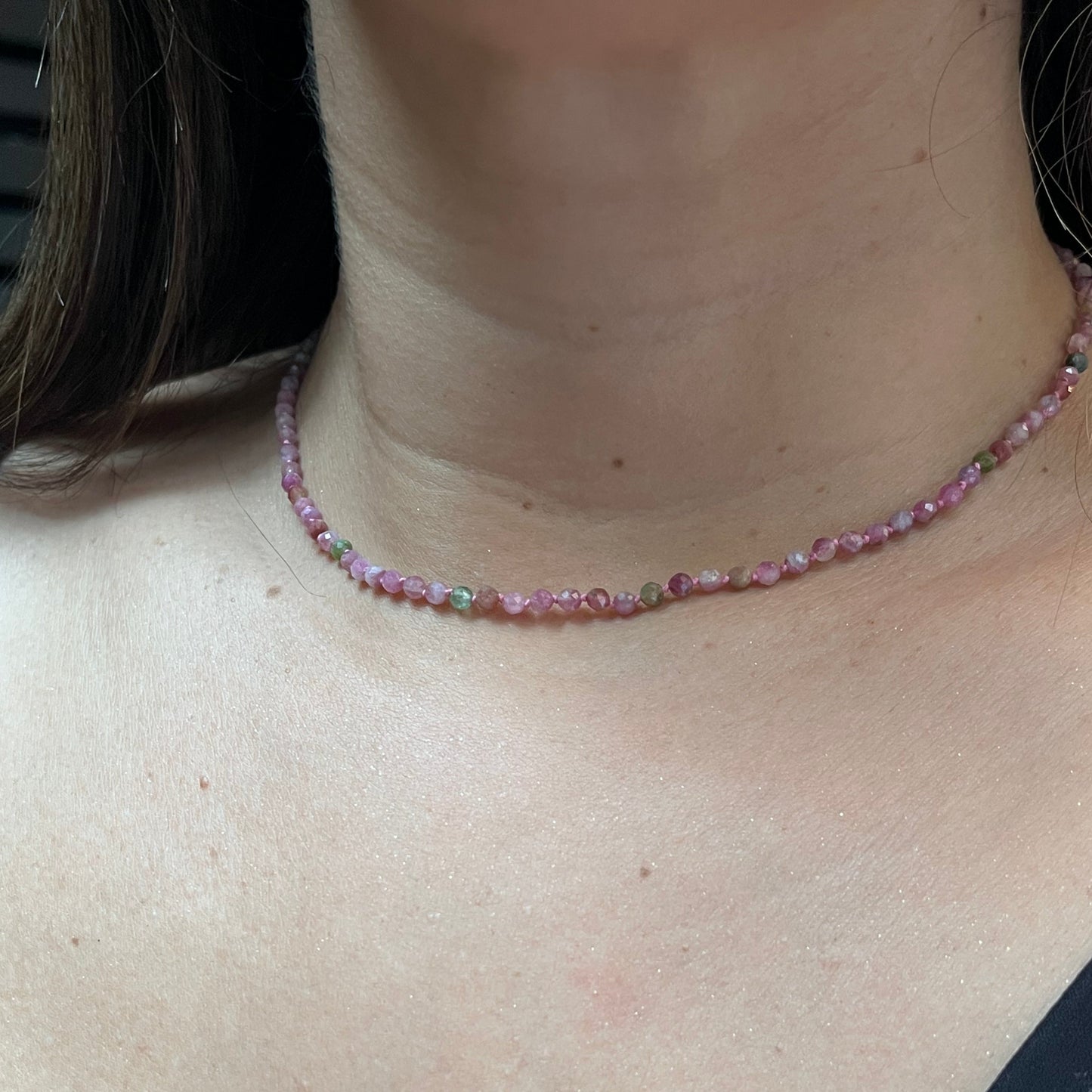 Collar "Tamara" Turmalina Rosa