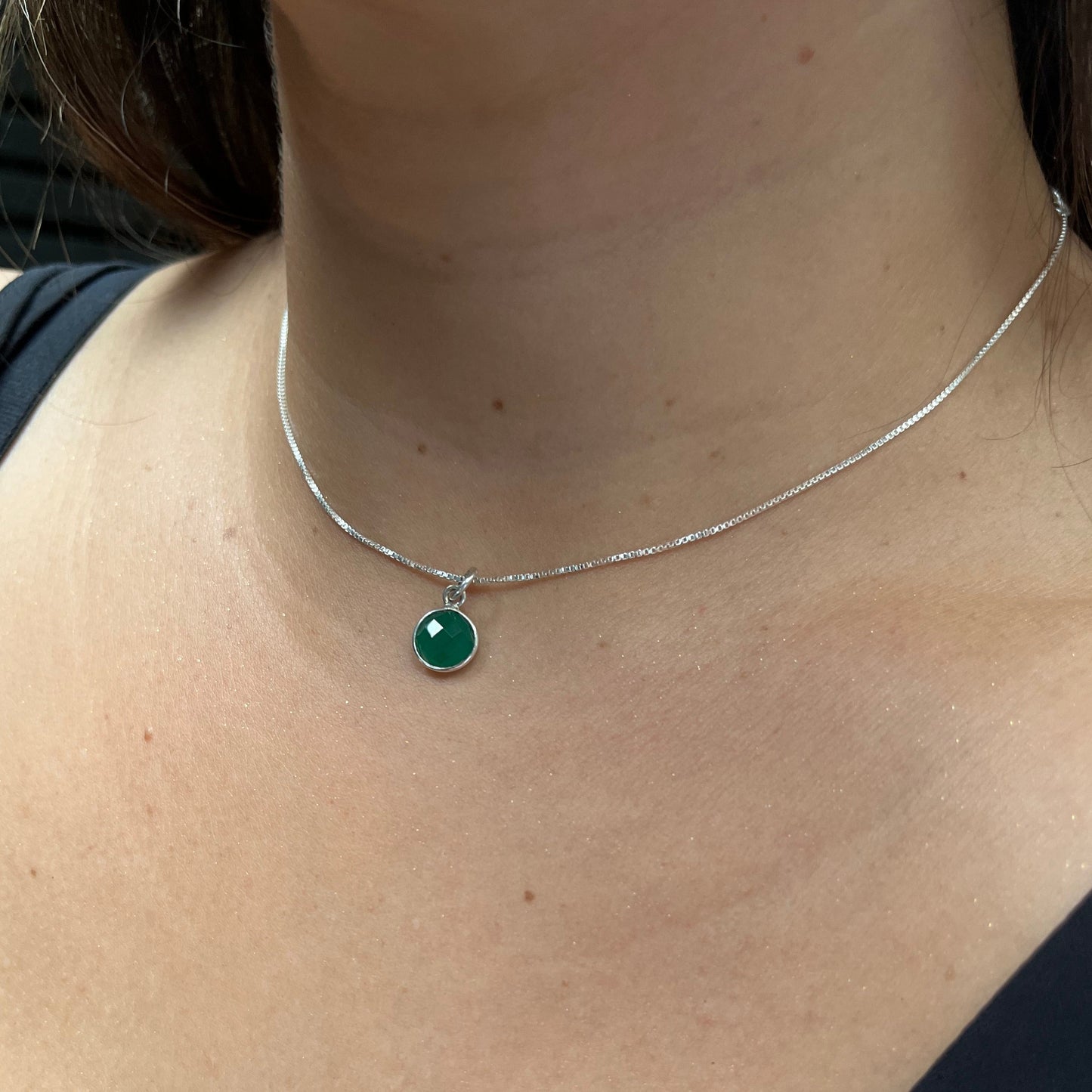 Collar "Fran" Punto de Luz Aventurina verde