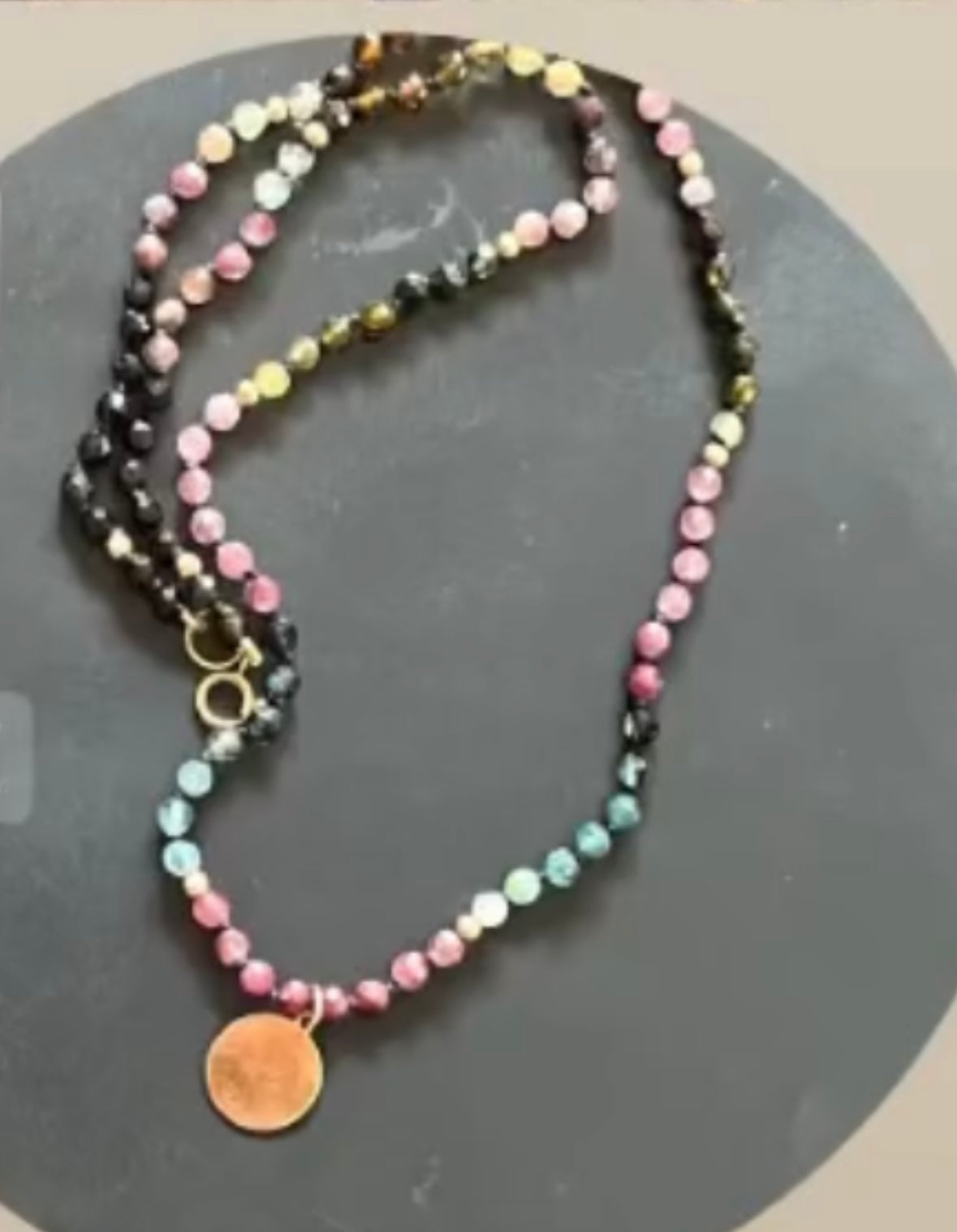 Collar de Protección Turmalina de Colores