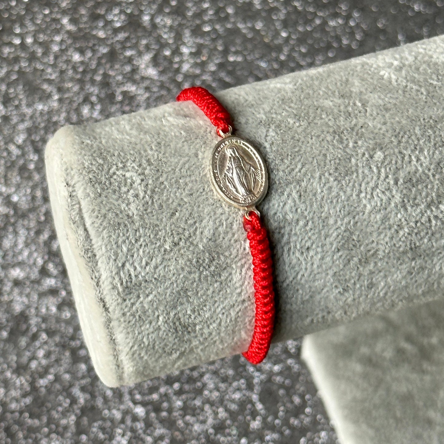Pulsera de Protección Virgen de los Rayos Plata