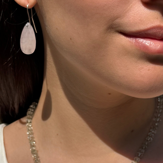 Aros Mary Cuarzo Rosa