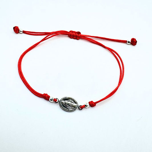 Pulsera de Protección Virgen de los Rayos Plata