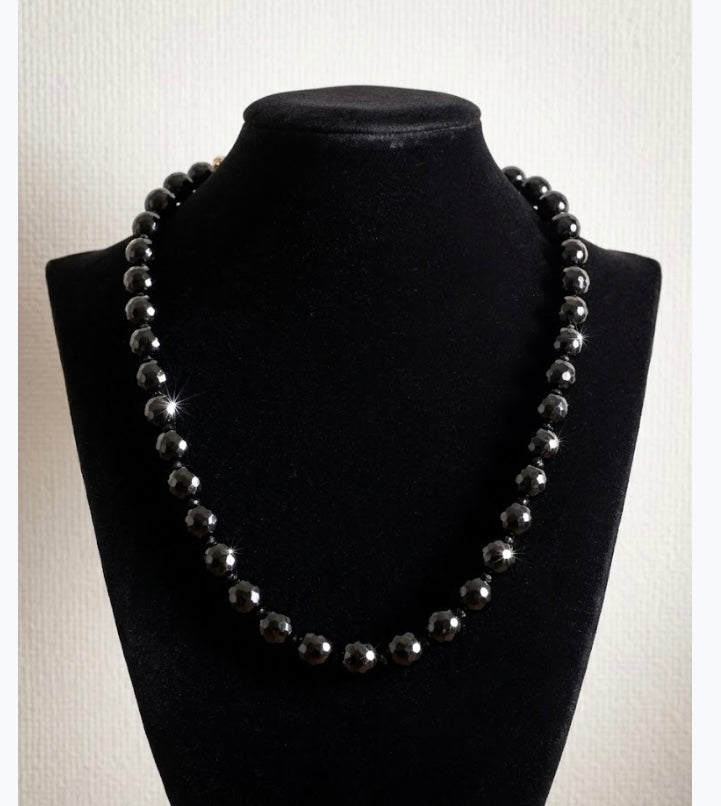 Collar Black Ónix facetado