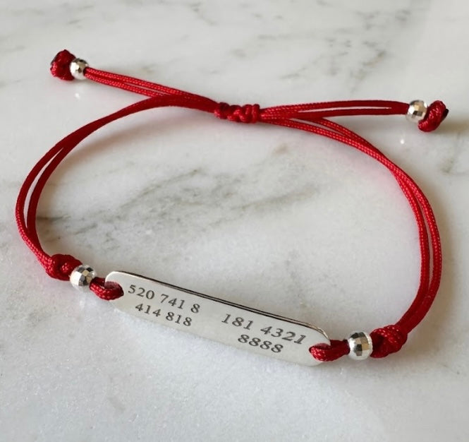 Pulsera Plata Grabada en Láser