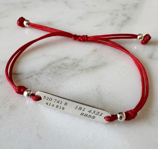 Pulsera Plata Grabada en Láser