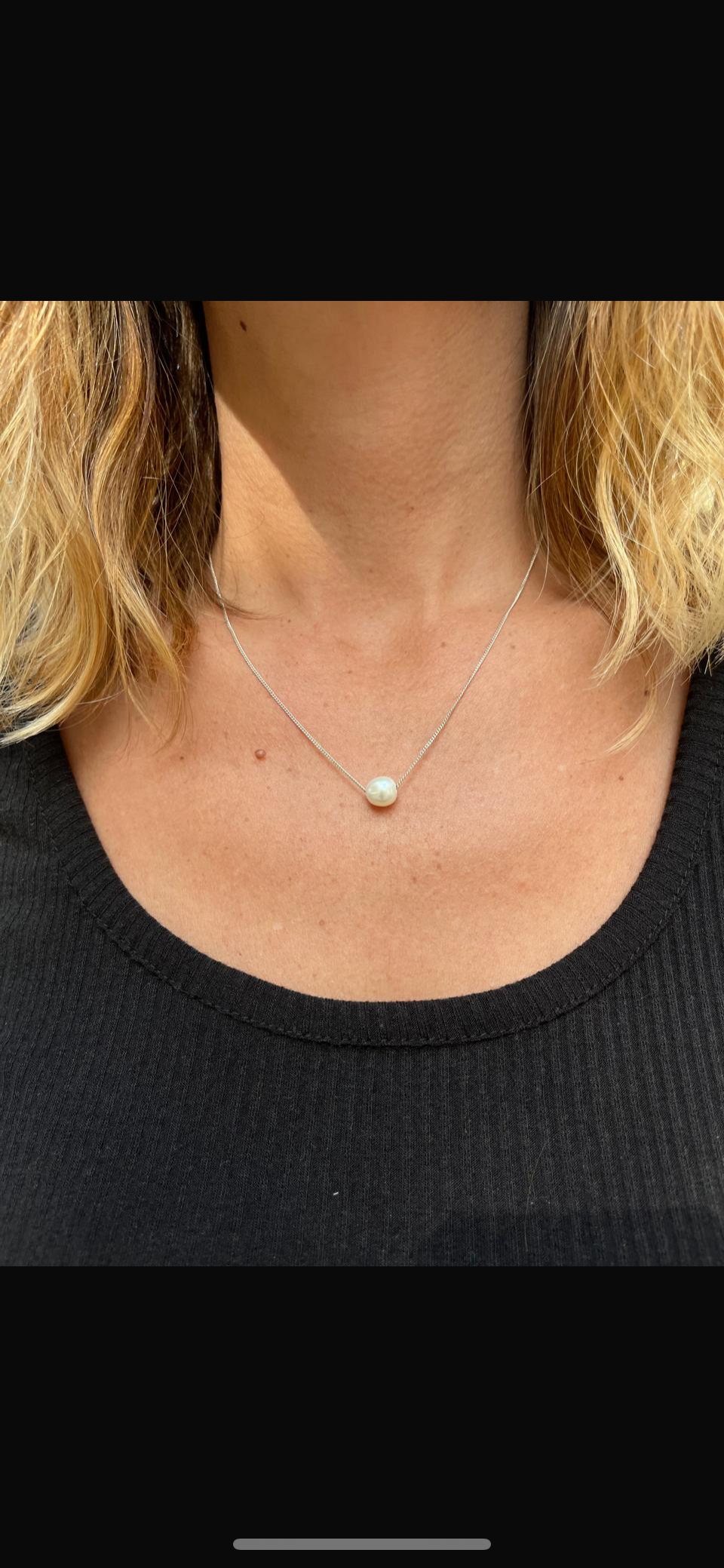 Collar Plata con Perla Natural