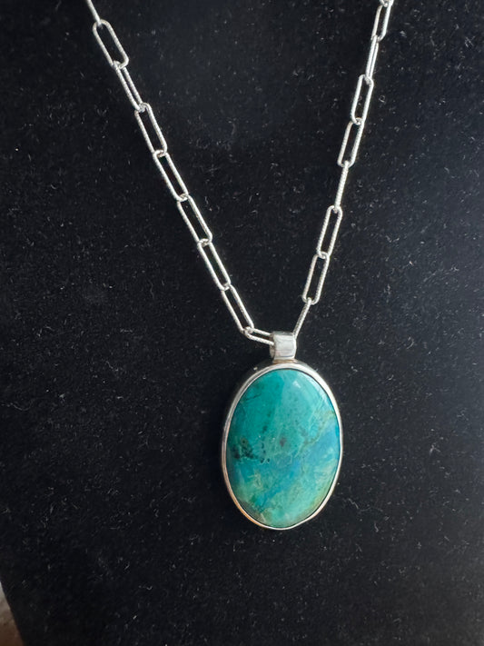 Collar Océano de Plata y Crisocola – Edición Única