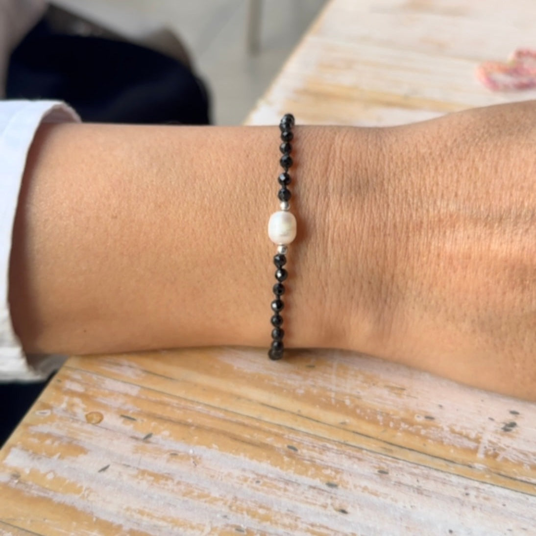 Pulsera Perla con Piedra Espinel