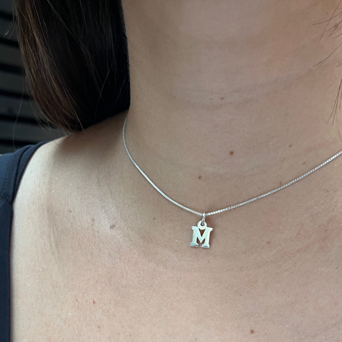 Collar "M" de Plata - 40 cm
