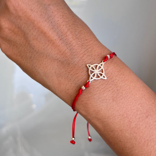 Pulsera Nudo de Bruja Plata