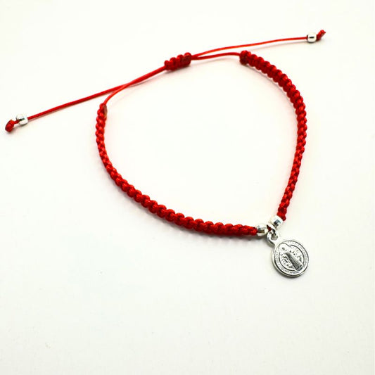 Pulsera de Protección San Benito Plata