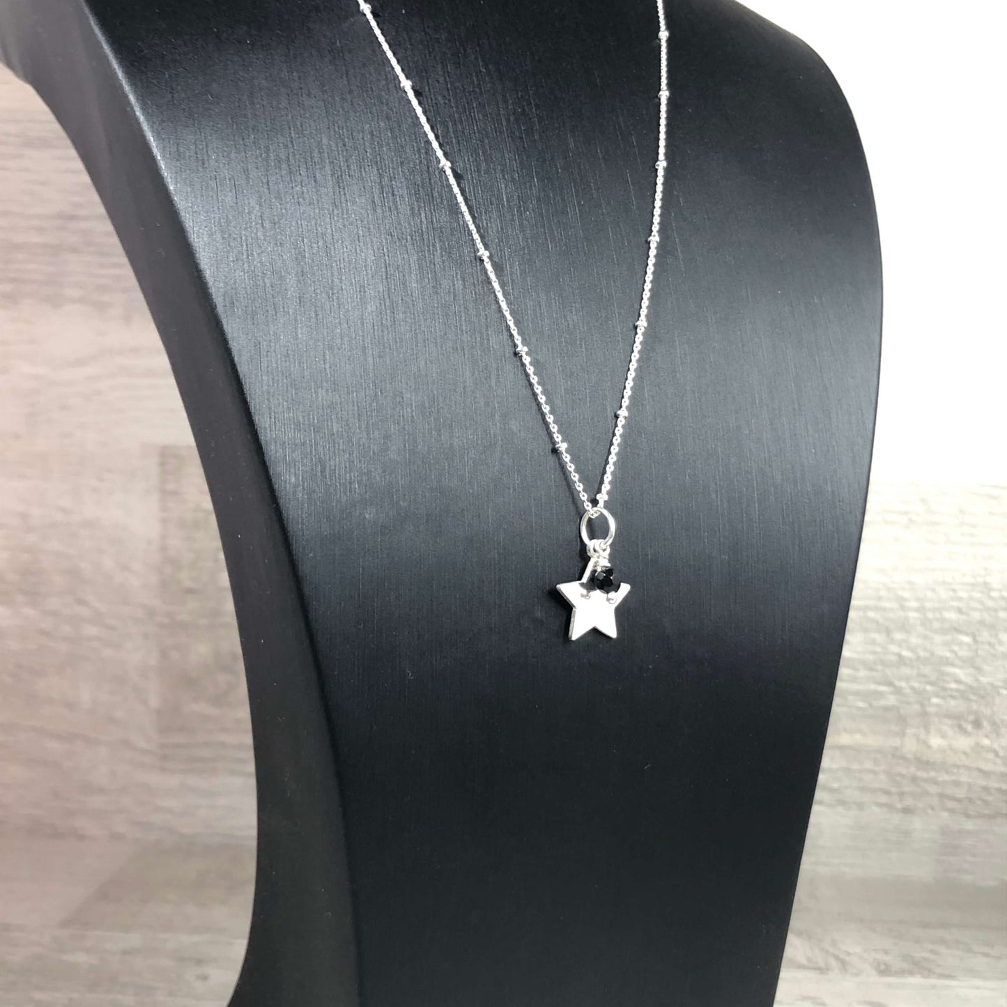Collar de Estrella de Plata Piedra Onix de Protección