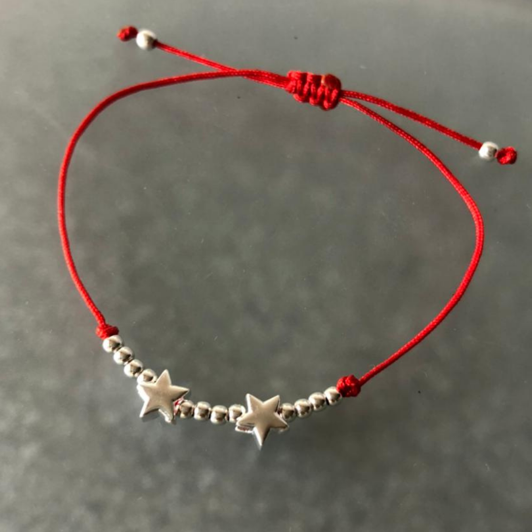 Pulsera de Protección 2 Estrellas de Plata