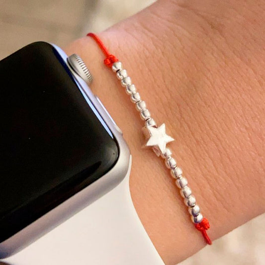 Pulsera de Protección Plata con Estrella